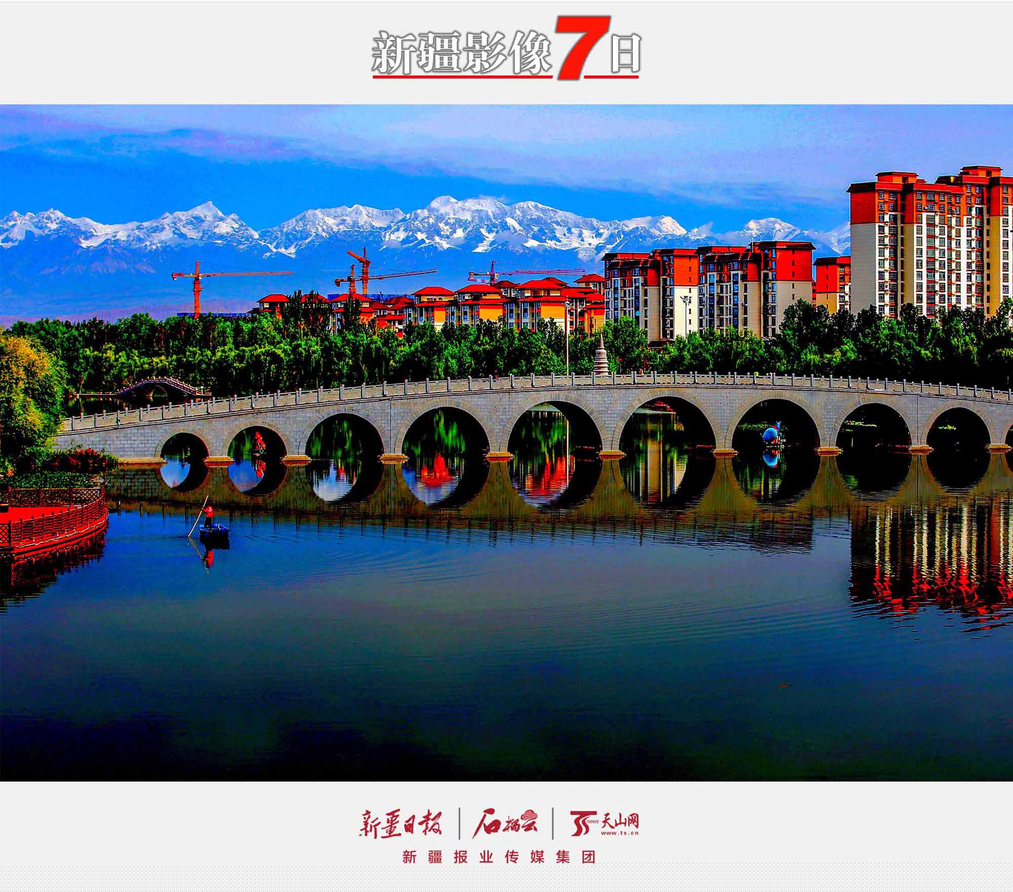 8月3日拍攝的阿克蘇市多浪河景區(qū)自然風(fēng)光。近年來，阿克蘇市不斷加大多浪河流域的治理力度，如今的多浪河綠樹成蔭，水鳥翩翩，碧水藍(lán)天，呈現(xiàn)出一幅美麗的自然畫卷。 顏壽林?jǐn)z